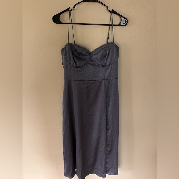 [ASTR THE LABEL] Bustier Satin Midi Dress - Picture 4 of 8